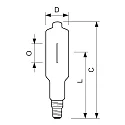 Philips Lampe halogène à vapeur métallique HPI-T PRO T100 E40 4200K CRI 60-69 