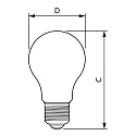 Philips Ampoule à filament forme standard MAS LEDBulb ND CL GUE A60 E27 7,3W 1535lm 2700K 