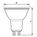 Philips LED reflector lamp MASTER LEDSPOT PAR16 UE ND 827 EELA switchable PAR16 GU10 2,1W 400lm 2700K 36° CRI 80  clear