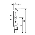 Philips Lampe halogène à vapeur métallique MASTER COLOUR CDM-T T14 G8.5 3000K CRI 80-89 