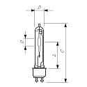 Philips Lampe halogène à vapeur métallique MASTER COSMOWHITE CPO-TW XTRA PGZ12 T19 PGZ12 CRI 40-59 gradable