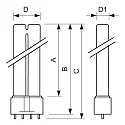 Philips Lampe à décharge PL-L 1CT/25, 4P T16 2G11 18W