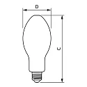 Philips LED lamp Tforce CORE LED HPL FR ED75 E27 18W 2600lm 2700K 330° 
