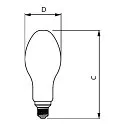 Philips Lampe LED TFORCE CORE LED HPL 24.5W E27 840 FR commutable terne E27 24,5W 4000lm 4000K 300° CRI >80  mat