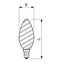 Philips Lampe à filament en forme de bougie torsadée COREPRO LEDCANDLE ST35 commutable ST35 E14 2W 250lm 2700K CRI 80 