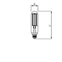 Philips LED tube shape MASTER LED SON-T UE M 5.4KLM 28.5W 727 switchable clear E27 28,5W 5400lm 2700K 300° CRI >70  transparent