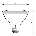 Philips Lampe à réflecteur LED MASTER VALUE LEDSPOT PAR30S PAR30S E27 9,5W 740lm 2700K 25° CRI 90 gradable
