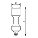 Philips LED lamp MASTER LED TRUEFORCE ROAD  SON-T IF 727 horizontal, on/off E27 34W 5400lm 2700K CRI 70 
