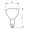 Philips Lampe à réflecteur IR150RH BR125 BR125 E27 gradable