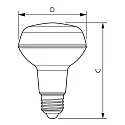 Philips LED lamp CorePro LEDspot R80 E27 8W 735lm 2700K 36° CRI 80 