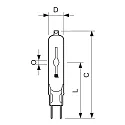 Philips Lampe halogène à vapeur métallique MASTER COLOUR CDM-TC ELITE PLUS T14 G8.5 3000K CRI 90-100 