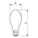 Philips Lampe à vapeur de sodium MST SON APIA PLUS XTRA 1SL/24 B70 E27 74W 6600lm 1900K gradable