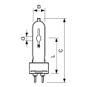 Philips Lampe halogène à vapeur métallique MASTER COLOUR CDM-T ELITE T19 G12 3000K CRI 90-100 