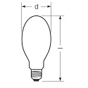 RADIUM Ampoule LED HPM RETROFIT HRL80 840/F/E27 EM commutable terne E27 24W 4000lm 4000K 330° CRI >80 