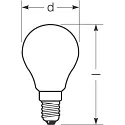 RADIUM Ampoule à filament forme de gouttes STAR DROP DIM D60/F P45 terne E14 5,9W 806lm 4000K 300° CRI >90 gradable