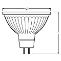 RADIUM LED reflector lamp MR16 STAR MR16 35 DIM 940/36° 5W 345lm 4000K 36° CRI >90 dimmable