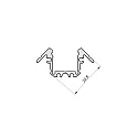RADIUM Profil d'angle SMALL CORNER F 23/23 B1C1, gris, blanc mat
