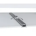 Profil d'aile SMALL - FOR 1 STRIP version pour montage encastré, couvert de poudre, blanche
