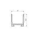 RADIUM Profil en U MEDIUM U 27/25.9/B2C2 - 2M version pour montage en surface, couvert de poudre, blanche