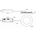 Rutec Plafonnier encastré TALAN XL Ø 300MM Plug&Play rigide, CCT Switch, multipower IP44, blanche 
