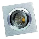 Lumière encastrée MELIMAR 1 voie, angulaire IP20, aluminium brillant