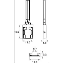 Rutec Alimentation VARDAFLEX 1CM - GAPLESS 2 pôles, transparent