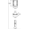 Rutec Connecteur direct VARDAFLEX 1CM - GAPLESS 2 pôles, transparent
