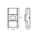Rutec Connecteur direct VARDAFLEX 1CM - PUSH LOCK-W 2 pôles, mat, transparent