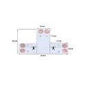 Rutec T / planche d'angle VARDAFLEX 0.8CM 2 pôles, codable, blanche