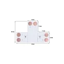 Rutec T / planche d'angle VARDAFLEX 1CM 2 pôles, codable, blanche