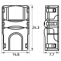 Rutec Alimentation VARDAFLEX 1CM - PUSH 4 pôles, RGB, noir, transparent