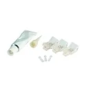 Alimentation VARDAFLEX 0.8CM - PUSH lot de 3, 2 pôles, mat, transparent