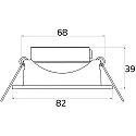 Rutec Lumière encastrée SANYA AC LED rond, pivotant IP40, aluminium mat, satiné  6W 500lm 2700K 80° 80° CRI 80-89