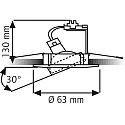 Rutec Lumière encastrée MR11 pivotant IP20, blanche