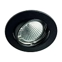 Rutec Plafonnier encastré MR16 pivotant IP20, couvert de poudre, noir