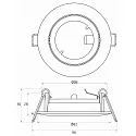 Rutec Downlight MR16 rond, pivotant IP20, noir mat