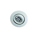 Plafonnier encastré MR16 pivotant à la cardan IP20, couvert de poudre, blanche