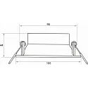 Rutec Lumière encastrée TOM ROUND (EMPTY CASE FOR LED MODULE Ø5CM) rond, pivotant, sans monture IP20, blanc mat gradable