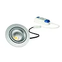 Lumière encastrée GAIL pivotant, lot de 1, commutable IP40, argent mat  718lm 2900 | 3100K CRI 80-89