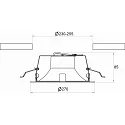 Downlight CYRA+ L - Ø 270MM / CRI80 rigide, contrôlable par DALI, multipower IP20, blanc trafic gradable