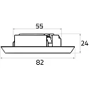 Lumière encastrée LARA AC LED rond IP44, mat, satiné, blanche  6W 519lm 3000K 95° 95° CRI 80-89
