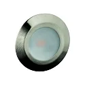 Lumière encastrée LARA AC LED rond IP44, fer brossé, satiné  6W 519lm 3000K 95° 95° CRI 80-89