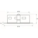 Rutec Downlight LARA rond IP40, fer brossé gradable