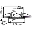Rutec recessed luminaire MR16 swivelling IP20, mat, black