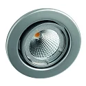 Lumière encastrée MR16 pivotant IP20, chromé mat