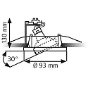 Rutec Lumière encastrée MR16 pivotant, rotatif IP20, mat, blanche