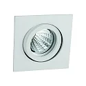 Rutec Downlight TULKA angulaire, pivotant IP20, couvert de poudre, blanc mat