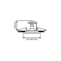 Rutec Downlight TULKA angulaire, pivotant IP55, couvert de poudre, blanc mat