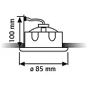 Rutec Lumière encastrée rigide IP44, mat, satiné, blanche