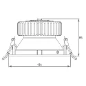 Rutec Projekt recessed spotlight NINQITA COB 15W/400MA 830 round, rigid, current constant IP40, white